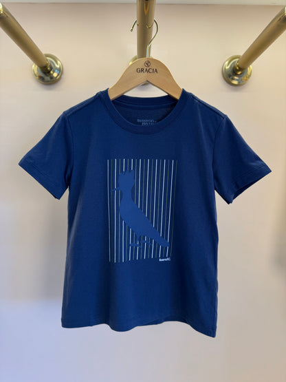 Camiseta Infantil Algodão Pica-Pau Risca Marinho - Reserva Mini