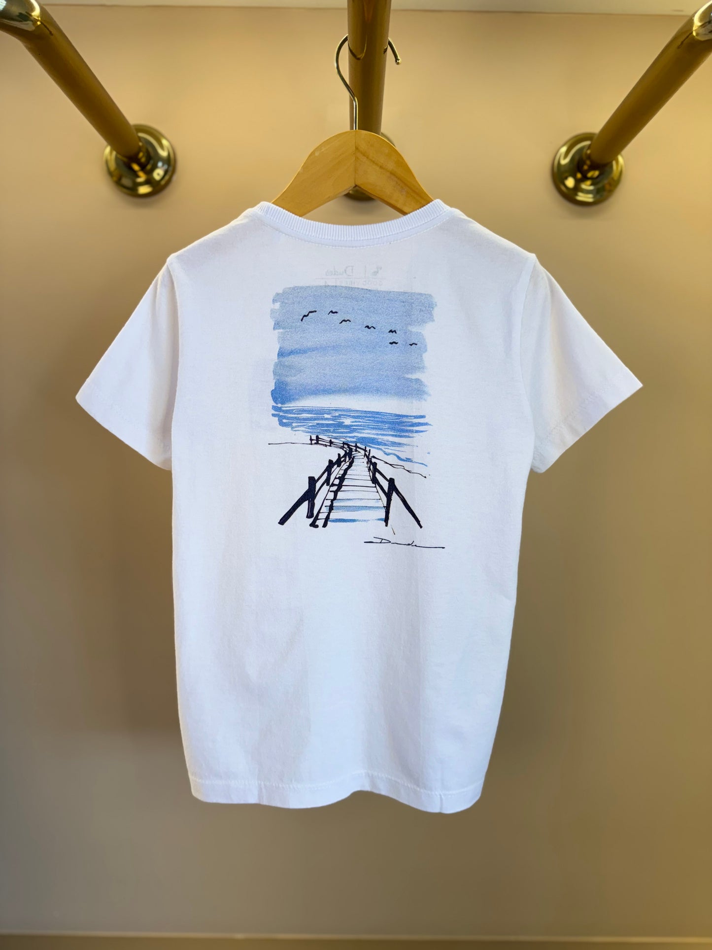 Camiseta Infantil Algodão Pássaros Branca - Dudes