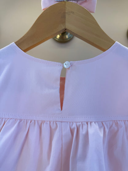 Vestido Infantil Tricoline Babados Laço - Pituchinhus