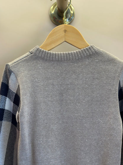 Blusa Bebê Tricot Clássico Jacquard Bege - Um Mais Um