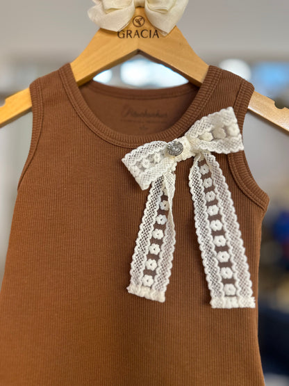 Conjunto Infantil Conceito Blusa Laço Renda e Saia Midi Tule Babados - Pituchinhus