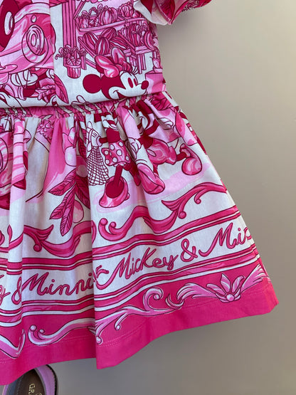 Conjunto Infantil  Blusa Minnie Mundo e Saia Minnie - Animê
