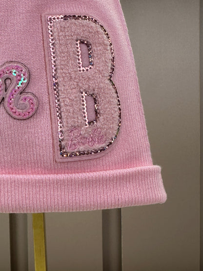 Touca Infantil Tricot Multipatches Barbie Sugar Rose - Pituchinhus