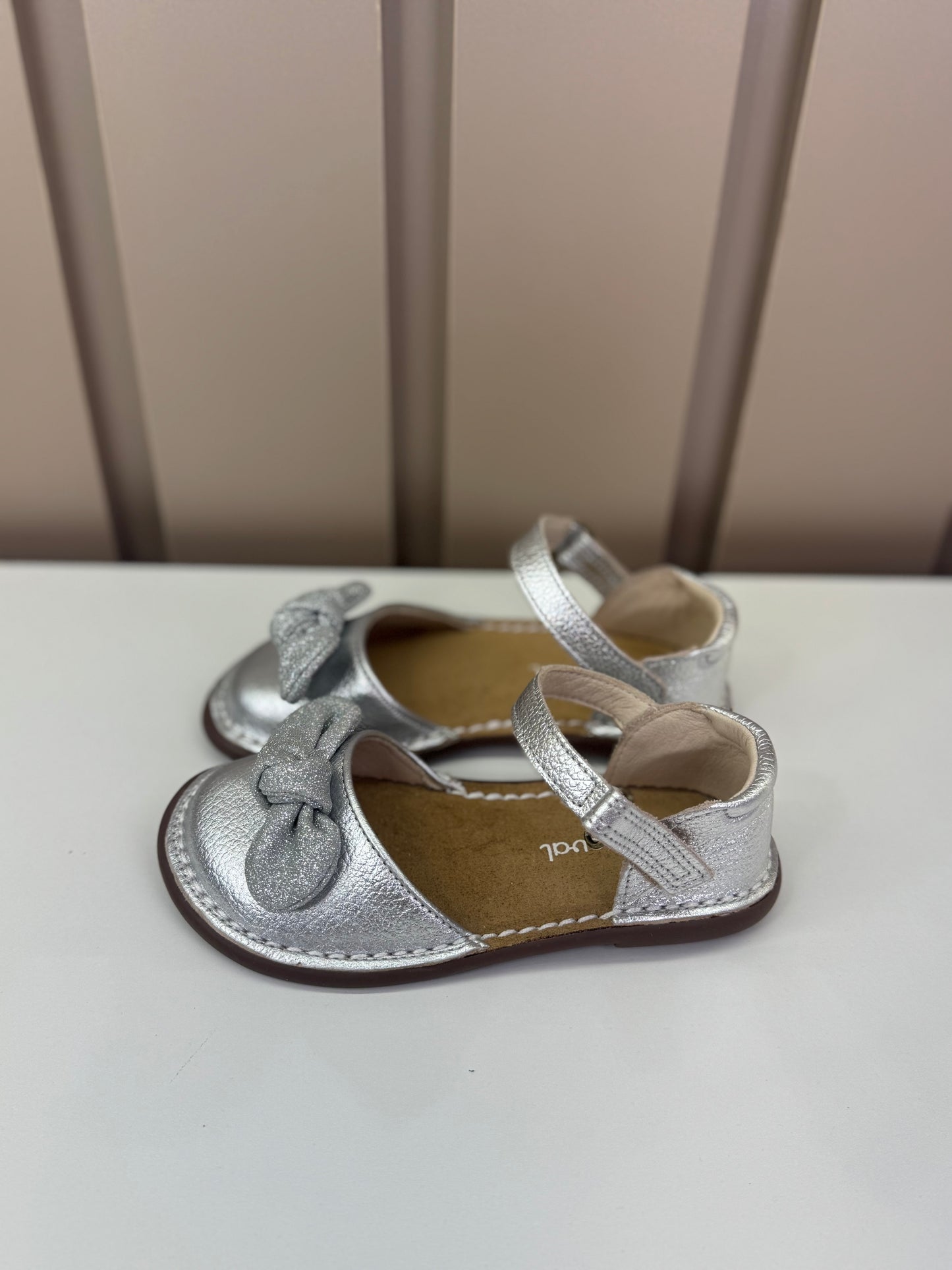 Sandália Infantil Ciranda Laço Argent Prata - Petit Cheval