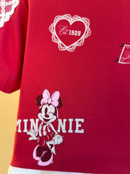 Conjunto Infantil Blusa Berry Patches Minnie e Shorts Bege - Animê Petite
