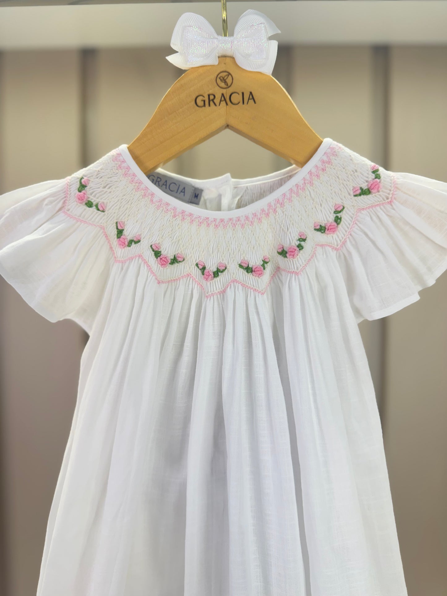 Batinha Bebê Algodão Bordado Serena Branca - Gracia