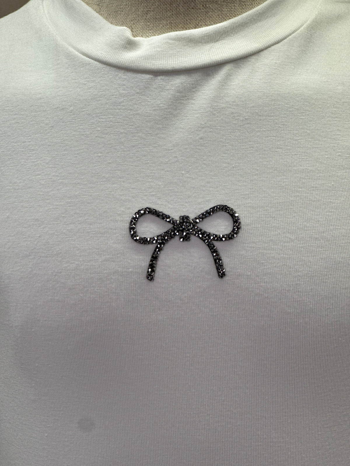 Conjunto Infantil Trio Blusa Lacinho, Casaqueto e Calça Alfaiataria Listrada Strass Rosé - Petit Cherie