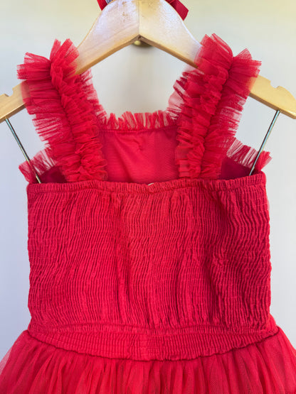 Conjunto Infantil Blusa Lacinhos e Saia-short Tule Babado