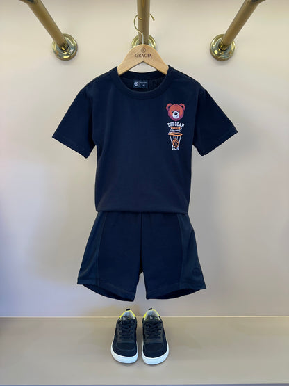 Conjunto Infantil T- Shirt Estampa Bear League e Bermuda - Youccie