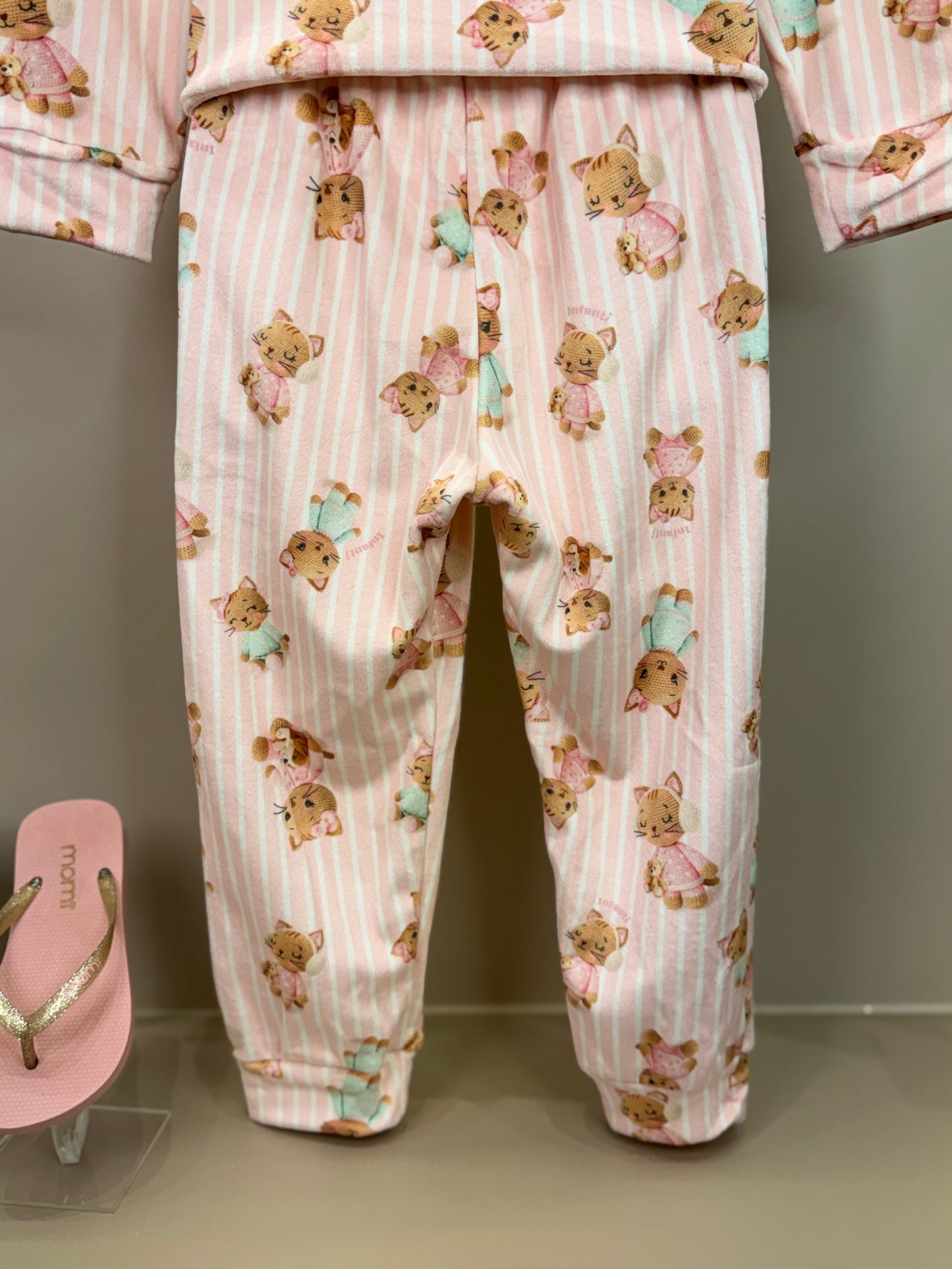 Pijama Infantil Blusão e Calça Fleece Luxo Ursinhas Rosa Claro - Infanti