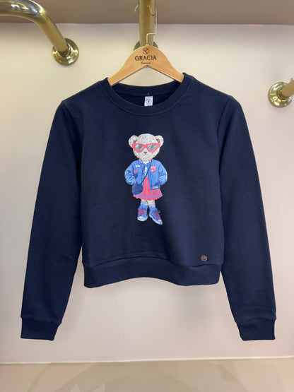 Blusa Moletom Teen Ursinha College Preto - Two In