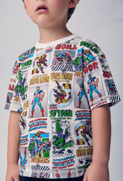Conjunto Infantil T-Shirt e Bermuda Marvel Heroes