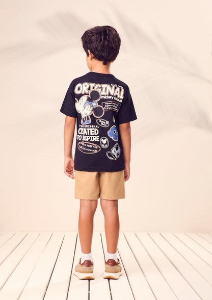 Conjunto Infantil T - Shirt Disney Mickey Mouse e Bermuda - Youccie