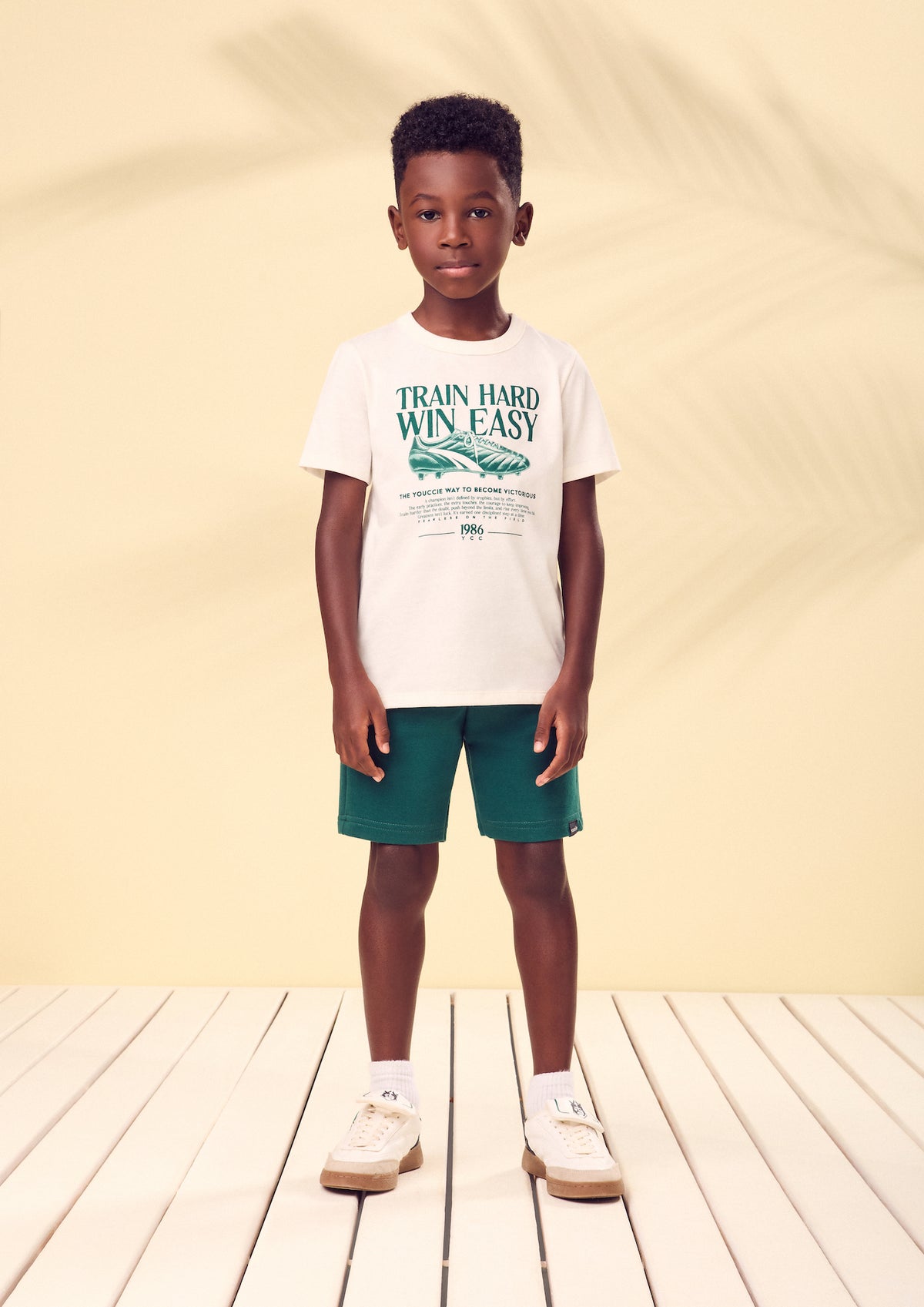 Conjunto Infantil T - Shirt Train Hard e Bermuda - Youccie
