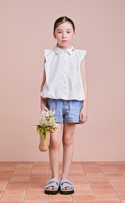 Shorts Jeans Infantil Abelhinhas - Animê