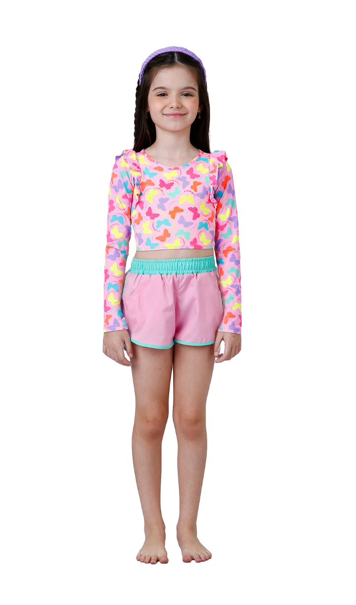 Shorts Infantil Letícia Rosa Claro -  Siri Kids