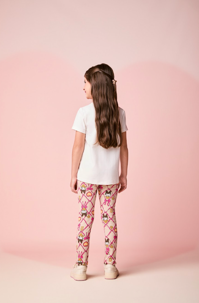 Conjunto Infantil Blusa MC e Legging Estampado Disney - Momi