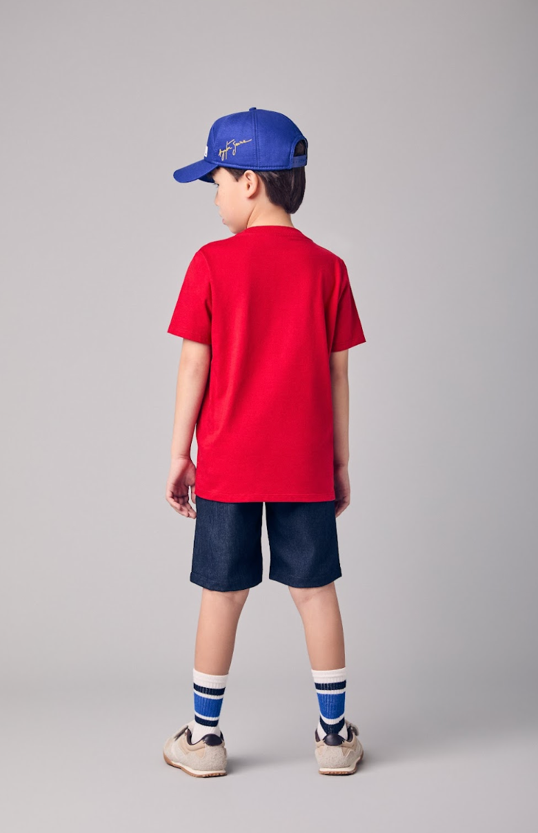 Conjunto Infantil Camiseta MC Le Mans e Bermuda Jeans - Youccie