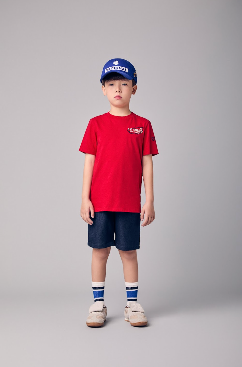Conjunto Infantil Camiseta MC Le Mans e Bermuda Jeans - Youccie