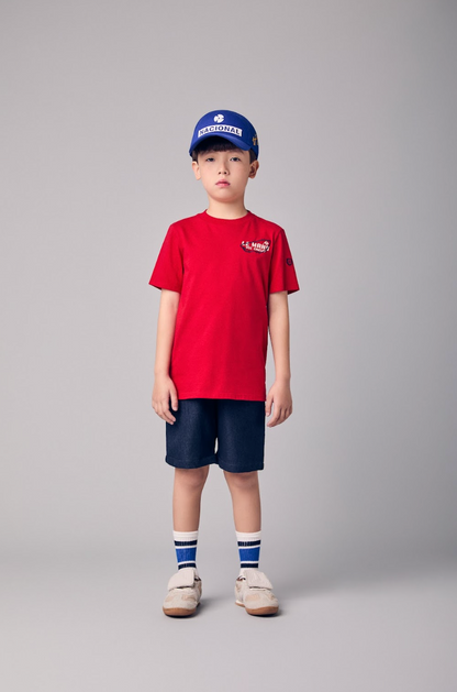 Conjunto Infantil Camiseta MC Le Mans e Bermuda Jeans - Youccie