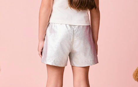 Shorts Infantil Bengaline Metalizado - Momi