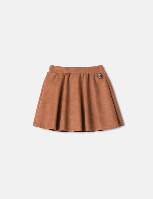 Saia Infantil Suede Marrom - Animê