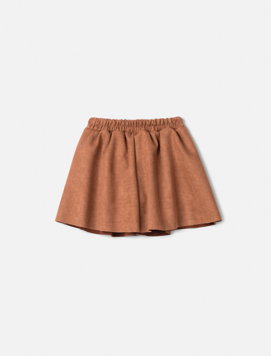 Saia Infantil Suede Marrom - Animê