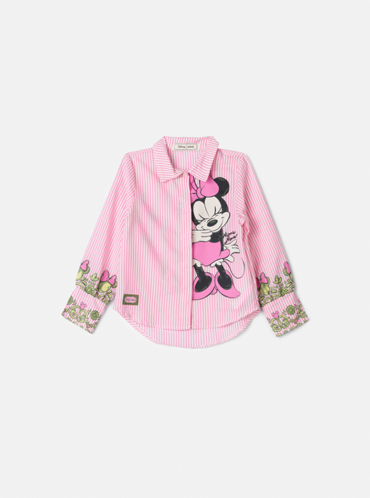 Camisa Infantil Listrada Disney Punhos Conceito - Animê