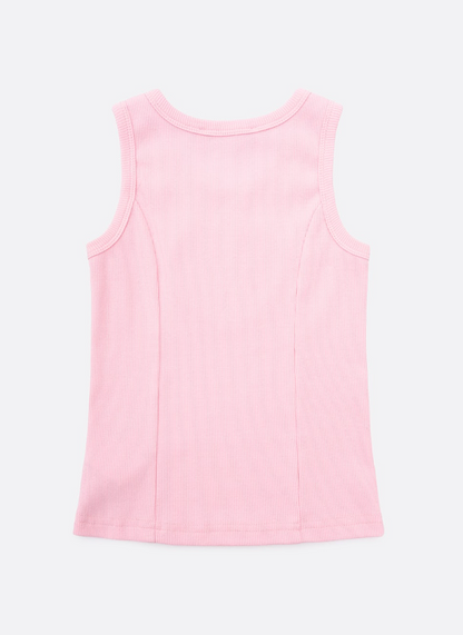 Regata Infantil Patche Coração Barbie Rosa Romântico - Pituchinhus