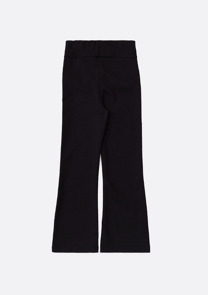 Calça Infantil Flare Lapelas Bordadas Preta - Pituchinhus