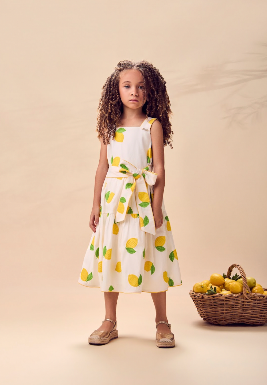 Vestido Infantil Limão Soleil - Animê