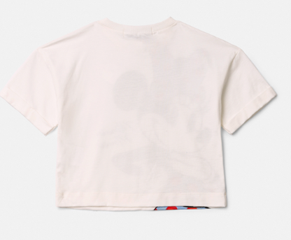 Conjunto Infantil Blusa Minnie Estampa Tomates e Saia Shorts Laço Bordado de Tomate - Animê