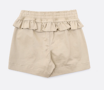 Blusa Infantil Cotton Ursinhas Laços de Cristais e Short Infantil Sarja Babados Ursinhos e Cristais - Pituchinhus