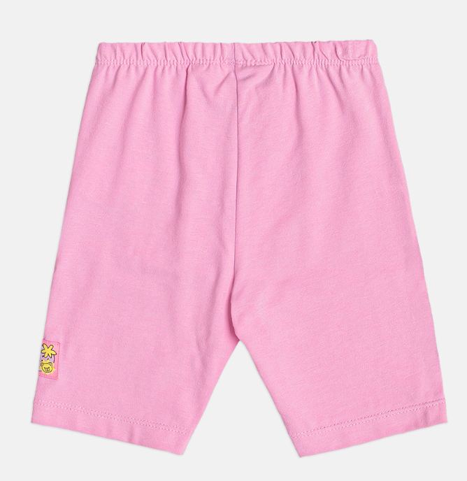Conjunto Infantil Blusa Hello Kitty Com Strass e Shorts Legging Rosa - Momi