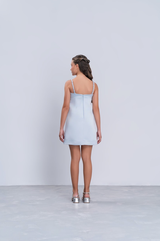 Vestido Teen Azul Claro com Alças Finas - Vanilla Cream
