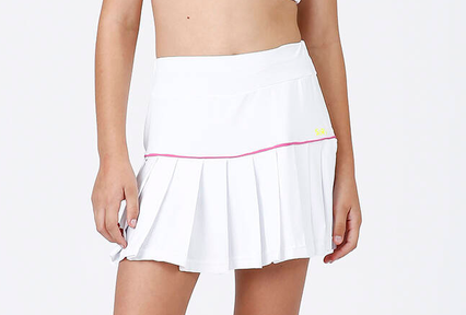 Conjunto Infantil Regata Sara Dry e Saia Fernanda Dry Badminton Branco - Siri Sport