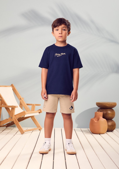 Conjunto Infantil T-Shirt  Mickey Mouse Califórnia e Bermuda Sarja Mickey - Youccie