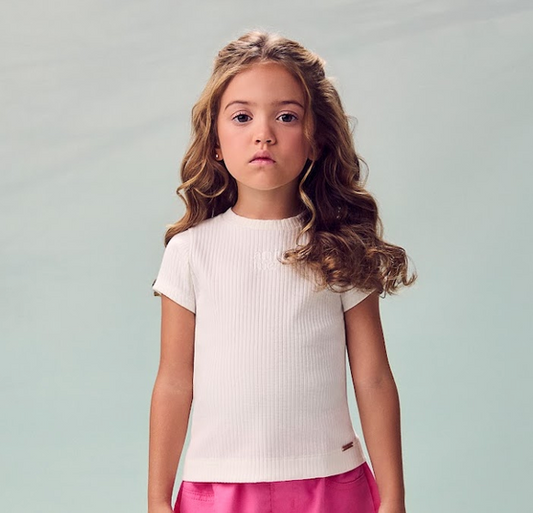 Blusa Infantil Bordada Verão Off- White  - Animê