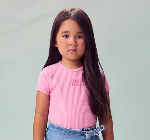Blusa Infantil Bordada Verão Rosa  - Animê