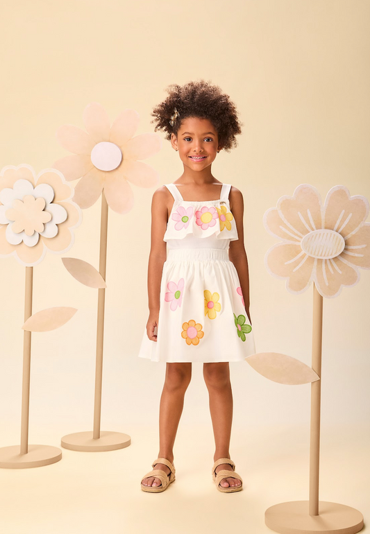 Conjunto Infantil Blusa e Saia Florido - Momi