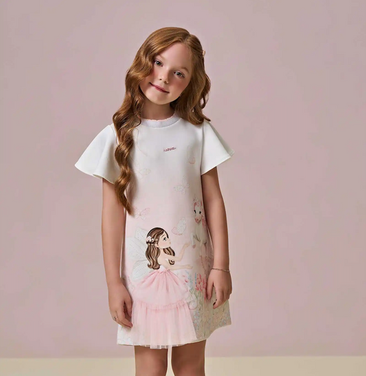 Vestido Infantil Fada Unicórnio Rosa - Infanti