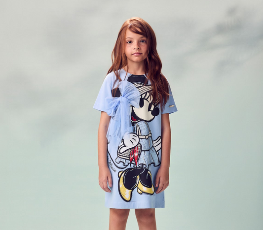 Vestido Infantil Minnie Azul - Animê