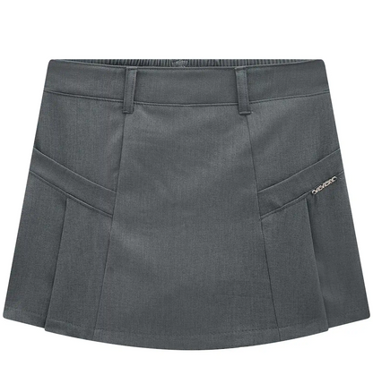Short Saia Infantil Alfaiatria Cinza - Vic Vick