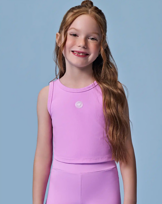 Regata Infantil Malha Poliamida UV 50+ Lilás - Infanti