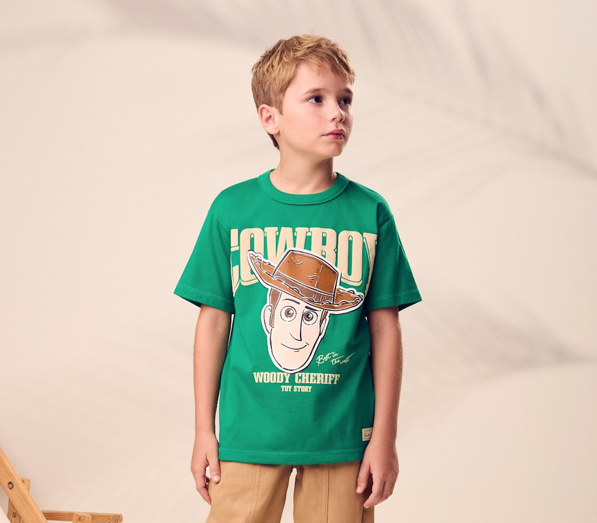 T- Shirt Infantil Verde Woddy - Youccie
