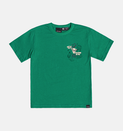 Conjunto Infantil Blusa Verde Woddy Bermuda Off-White - Youccie