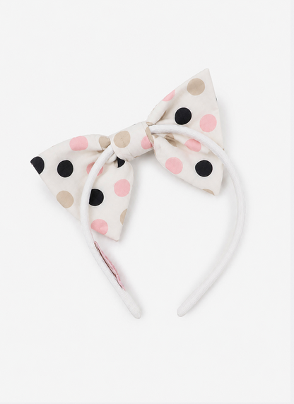 Tiara Infantil Laço  Algodão Maxxi Poá - Pituchinhus
