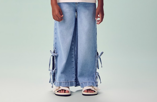 Calça Infantil Jeans Laço - Animê