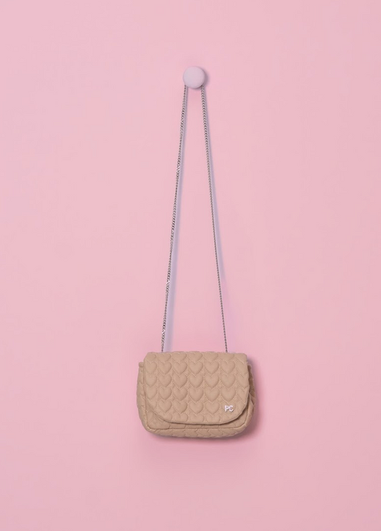 Bolsa Infantil Corações e Alça de Corrente Prata - Petit Cherie