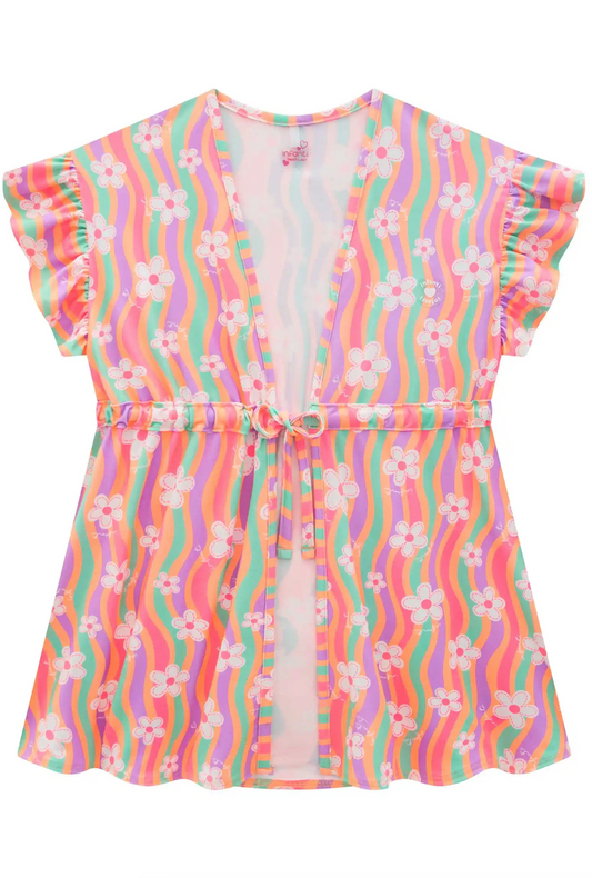 Saída de Praia Infantil em Malha UV Dry Estampada - Infanti